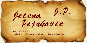 Jelena Pejaković vizit kartica